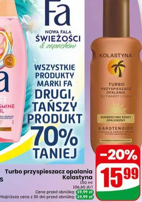 Turbo przyspieszacz opalania Kolastyna promocja w Dino
