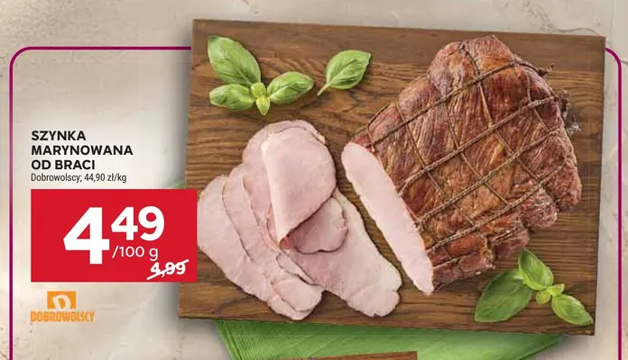 Szynka marynowana od braci Dobrowolscy promocja w Stokrotka
