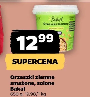 Orzeszki ziemne smażone, solone Bakal promocja w Netto
