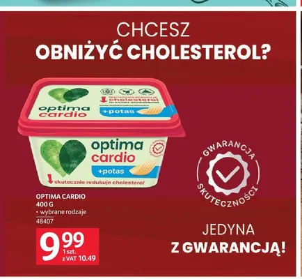 Margaryna OPTIMA Cardio +potas promocja w Selgros