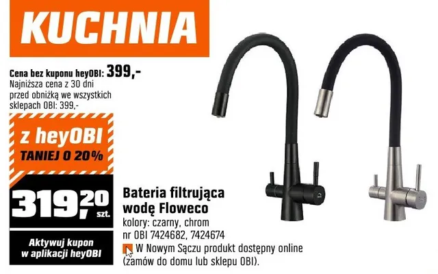 Bateria filtrująca wodę promocja w OBI
