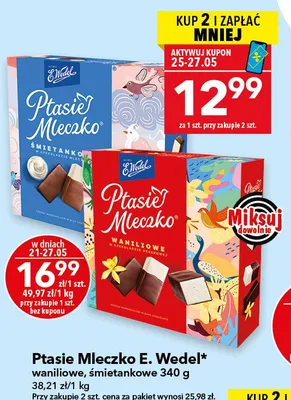 Ptasie Mleczko E.Wedel waniliowe promocja w LEWIATAN
