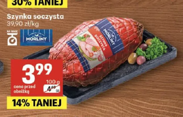 Szynka soczysta Morliny promocja w Delikatesy Centrum