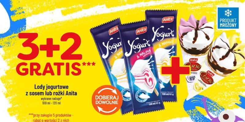 Lody jogurtowe z sosem Anita Yogurt & Mango promocja w POLOmarket