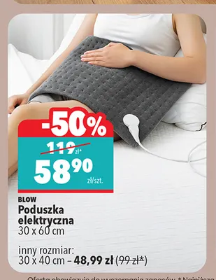 Poduszka elektryczna 30x60 cm Blow promocja w Biedronka