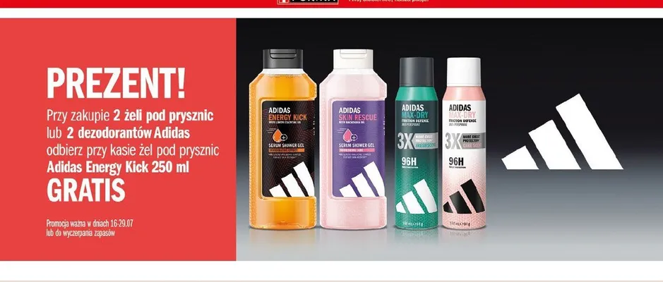 Żel pod prysznic Adidas Skin Rescue promocja w Rossmann