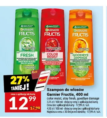 Szampon do włosów Garnier Fructis goodbye damage 400ml promocja w Twój Market