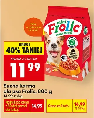 Sucha karma dla psa mini promocja w Biedronka