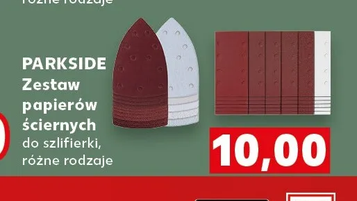 Zestaw papierów ściernych do szlifierki Parkside promocja w Kaufland