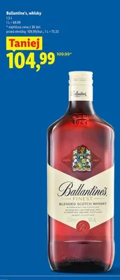 Whisky Ballantine's Finest promocja w Lidl