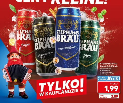 Piwo Stephans Bräu Hefe-Weißbier promocja w Kaufland