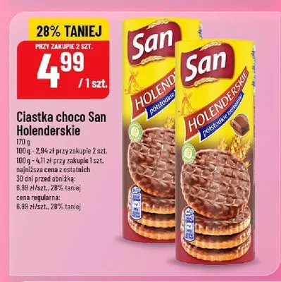 Ciastka choco San Holenderskie promocja w POLOmarket