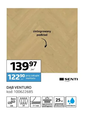 Panele winylowe Dąb Venturo Senti promocja w Komfort