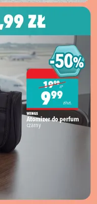 Atomizer do perfum Wings czarny promocja w Biedronka Home