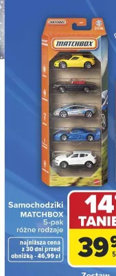 Samochodziki Matchbox 5-pak promocja w Carrefour