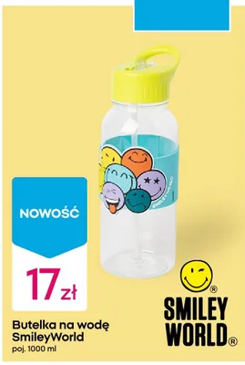 Butelka na wodę SmileyWorld poj. 1000ml promocja w Pepco