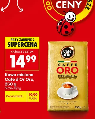 Kawa mielona Cafe d'Or Caffè Oro promocja w Biedronka