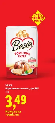 Mąka pszenna tortowa typ 405 Basia promocja w Lidl