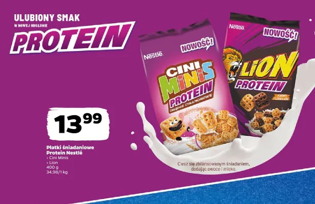 Płatki śniadaniowe Cini Minis Protein Nestlé promocja w Netto