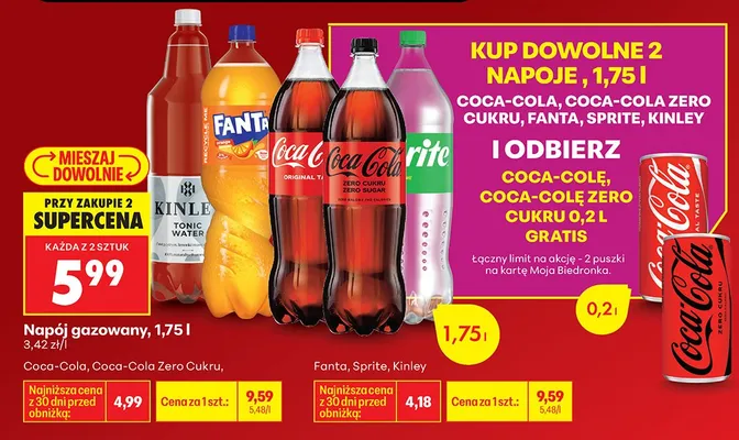Napój gazowany Coca-Cola promocja w Biedronka