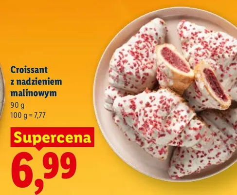 Croissant z nadzieniem malinowym promocja w Lidl