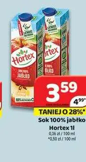 Sok jabłko Hortex 100% promocja w Delfin