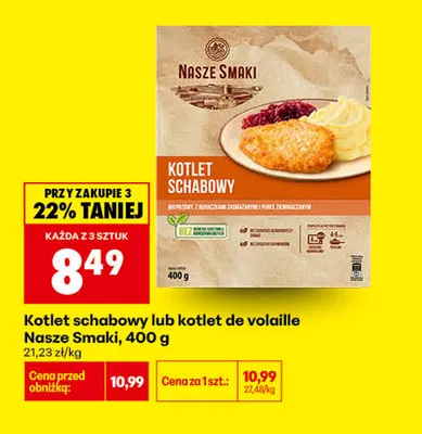 Kotlet schabowy Nasze Smaki promocja w Biedronka
