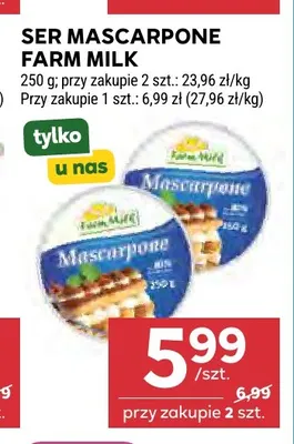 Ser mascarpone Farm Milk promocja w Stokrotka