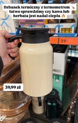 Dzbanek termiczny z termometrem promocja w Biedronka