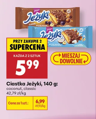 Ciastka Jeżyki classic promocja w Biedronka
