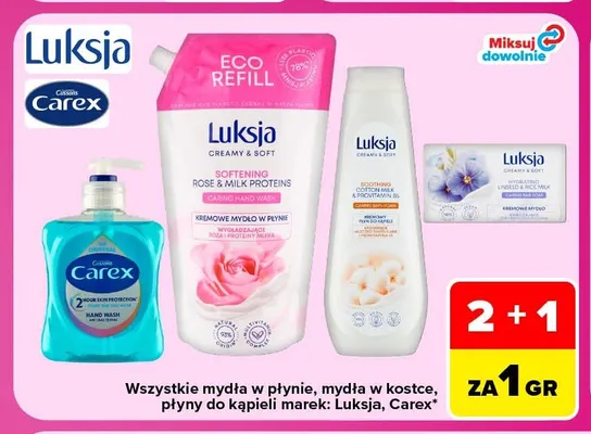 Mydło w kostce Linseed & Rice Milk Luksja promocja w Carrefour