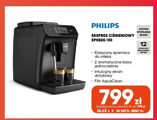Ekspres ciśnieniowy EP0820/00 Philips promocja w Max Elektro