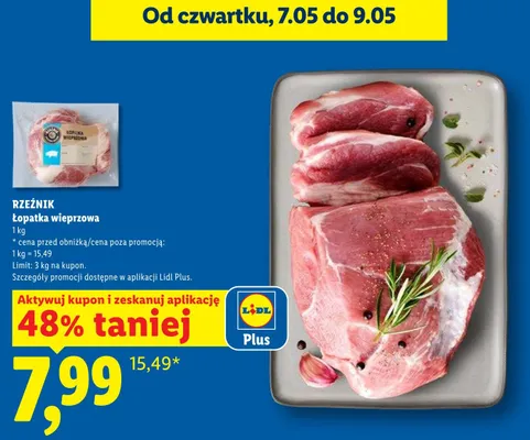 Łopatka wieprzowa Rzeźnik promocja w Lidl