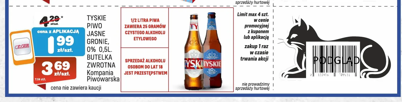 Piwo Tyskie Gronie promocja w Społem Praga