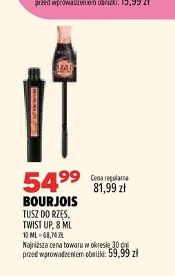 Tusz do rzęs Bourjois Twist Up promocja w Drogerie Natura