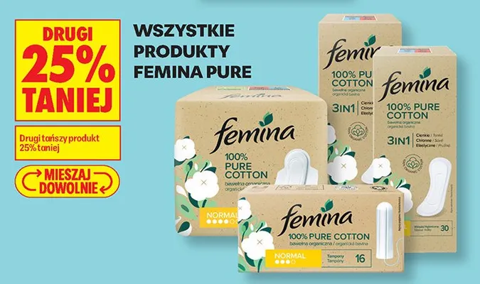 Produkty Femina Pure promocja w Biedronka