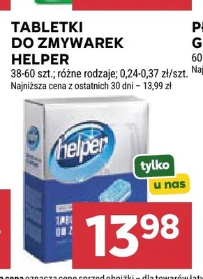 Tabletki do zmywarek Helper promocja w Stokrotka