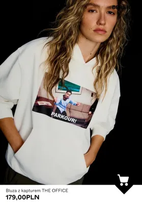Bluza z kapturem THE OFFICE Bershka promocja w Bershka