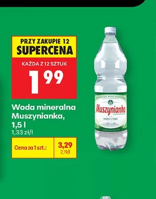 Woda mineralna Muszynianka promocja w Biedronka