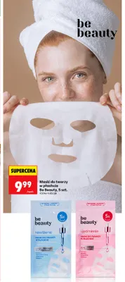 Maski do twarzy w płachcie Be Beauty promocja w Biedronka