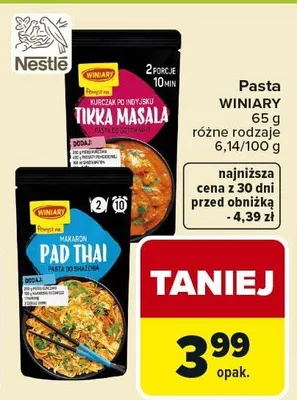 Pasta tikka masala promocja w Carrefour