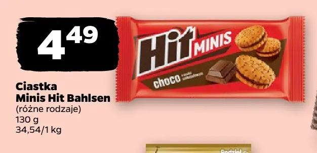 Ciastka Minis Hit Bahlsen promocja w Netto
