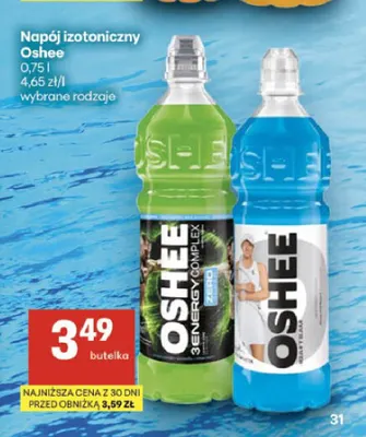 Napój izotoniczny Oshee Iga Team promocja w Delikatesy Centrum