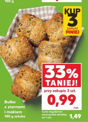 Bułka z ziarnami i makiem promocja w Kaufland
