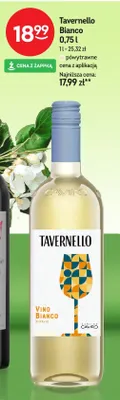 Wino Tavernello Bianco pówytrawne promocja w Żabka