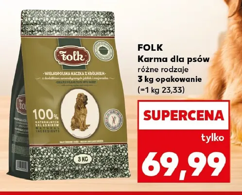 Karma dla psów Folk promocja w Kaufland