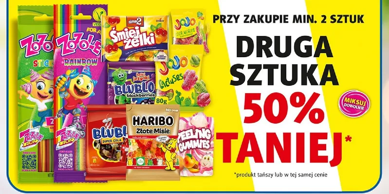 Żelki pakowane różne rodzaje promocja w Prim Market