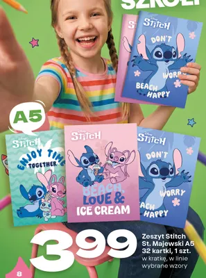 Zeszyt Stitch St. Majewski A5 32 kartki w kratkę promocja w Twój Market