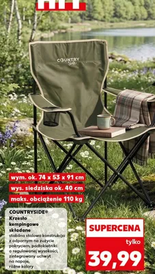 Krzesło kempingowe składane promocja w Kaufland