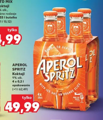Koktajl Aperol Spritz 9% 4-pak 200ml promocja w Kaufland
